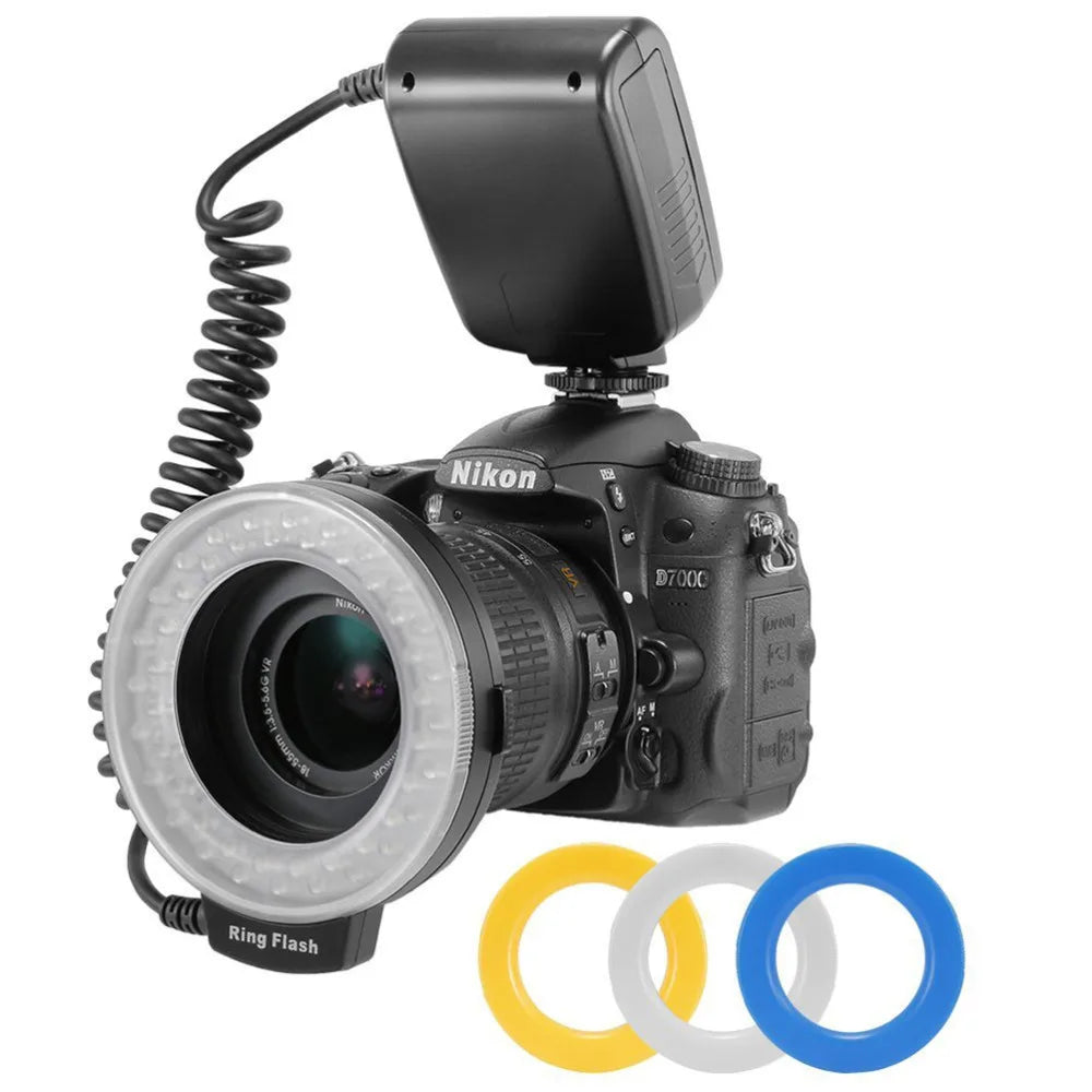 Mamen Macro LED Ring Flash for Camera with LCD Display