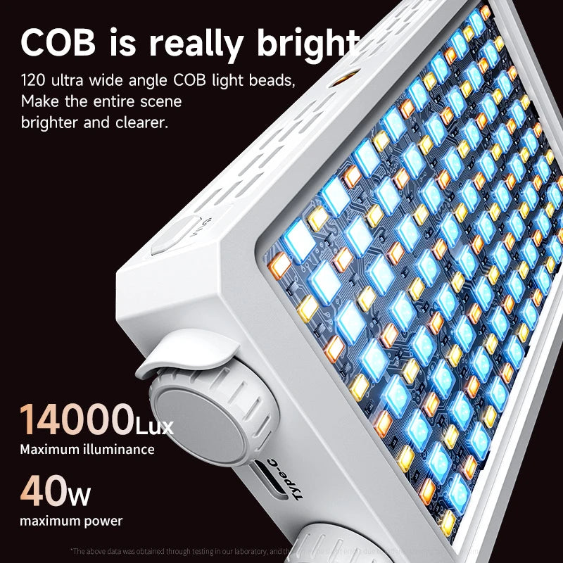 40W Bi-Color LED Camera Light 2500K-9000K with Battery