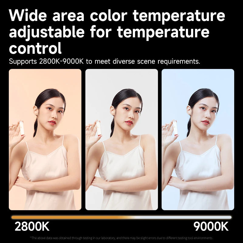 40W Bi-Color LED Camera Light 2500K-9000K CCT Portable Handle | Makwando