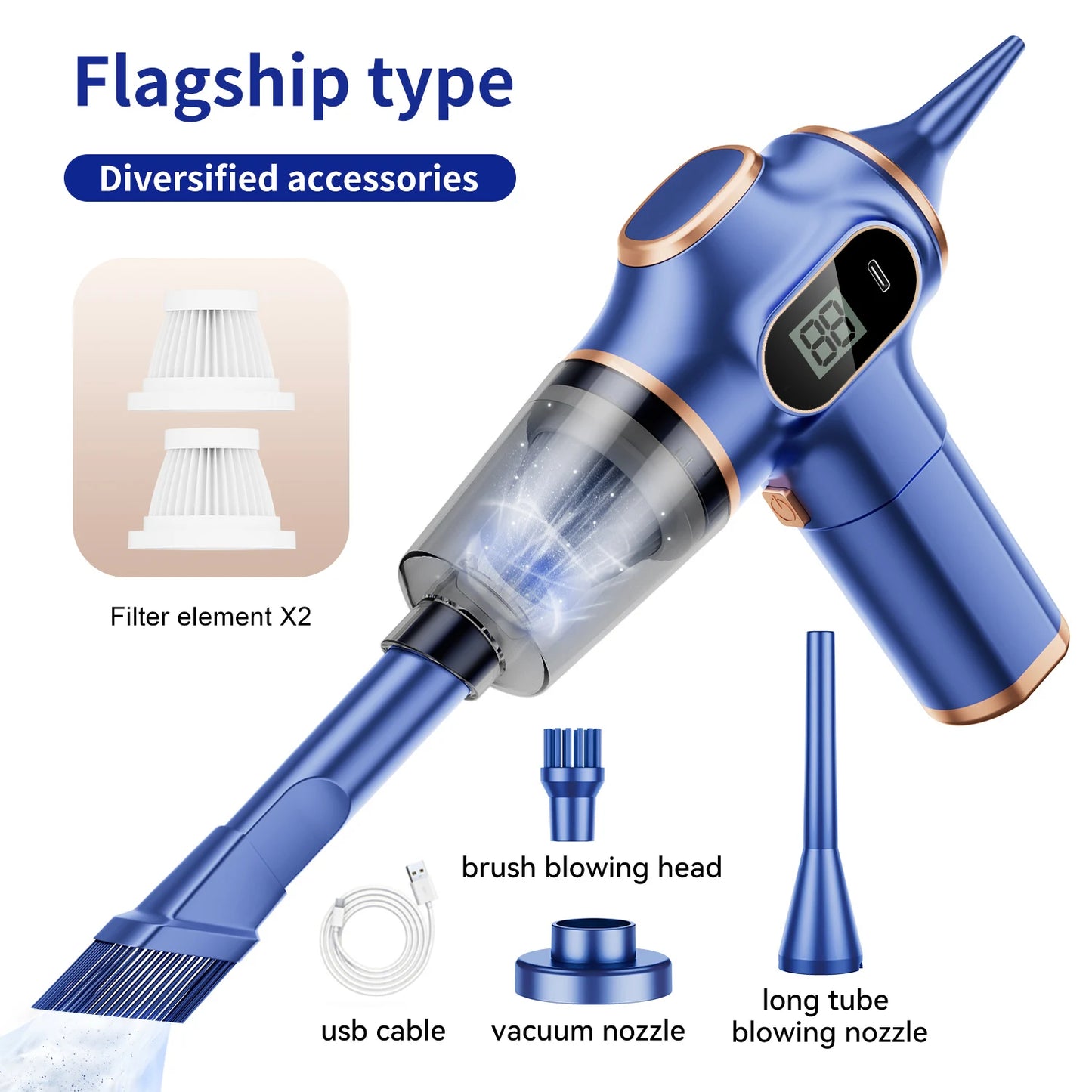 Wireless Handheld Vacuum Cleaner 95000PA for Car & Home
