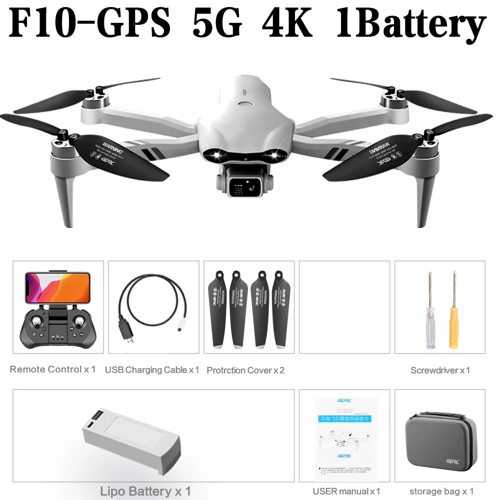 4DRC F10 GPS Drone – 6K HD Dual Camera, Brushless, 2KM Range