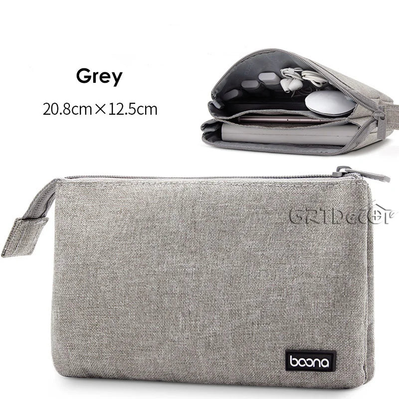 Multifunctional Electronics Accessories Organiser Bag – Cable, HDD & Earphone Storage