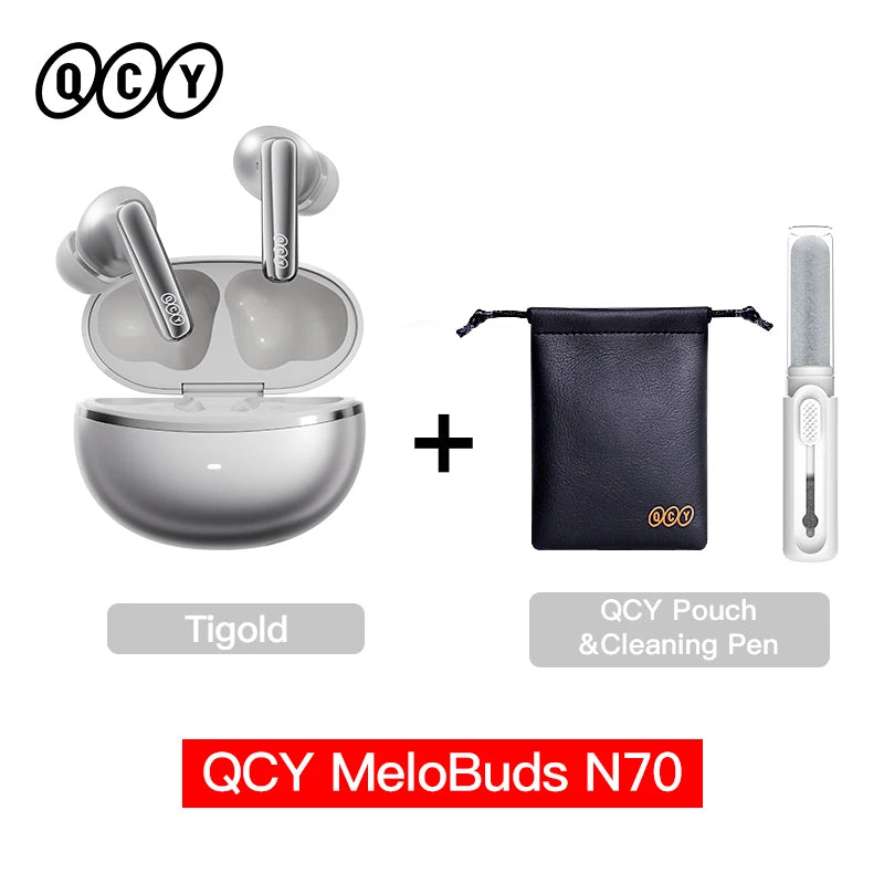 QCY MeloBuds N70 Adaptive ANC Earbuds – -56dB, 50Hr