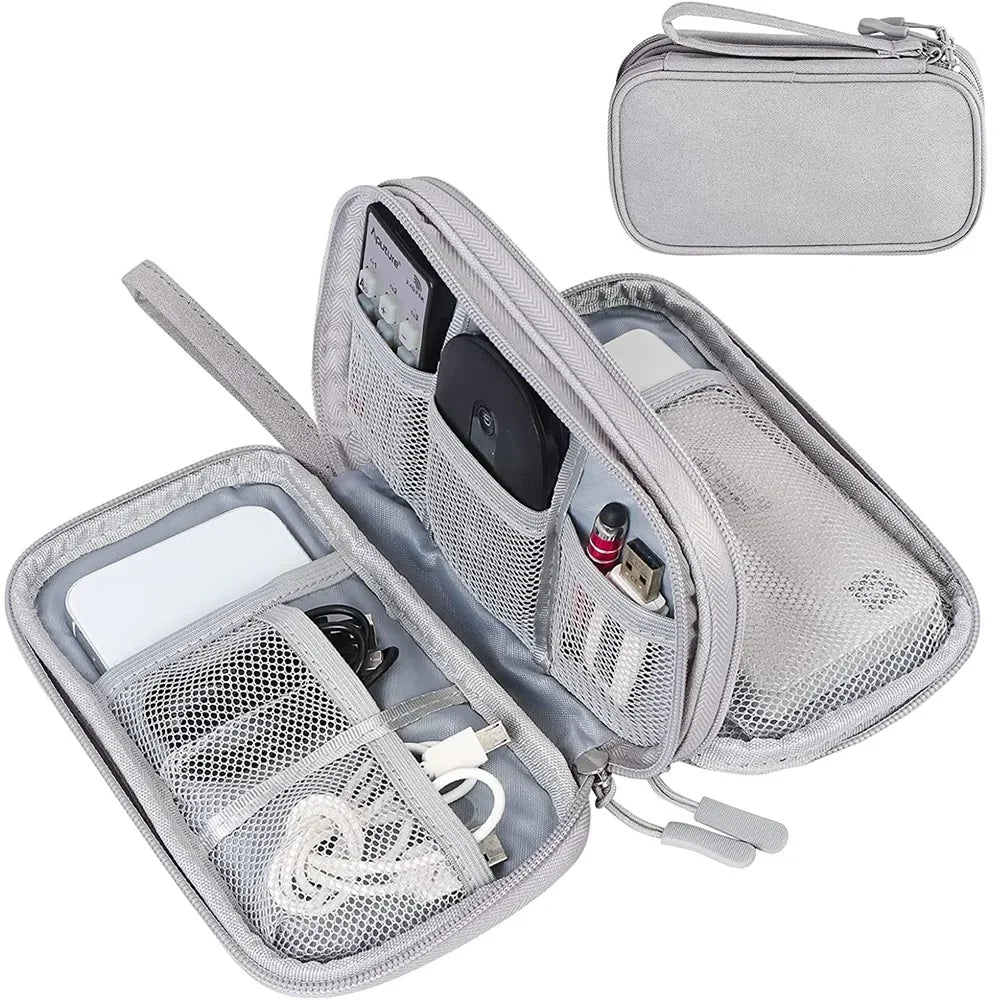Waterproof Double-Layer Electronics Travel Organiser
