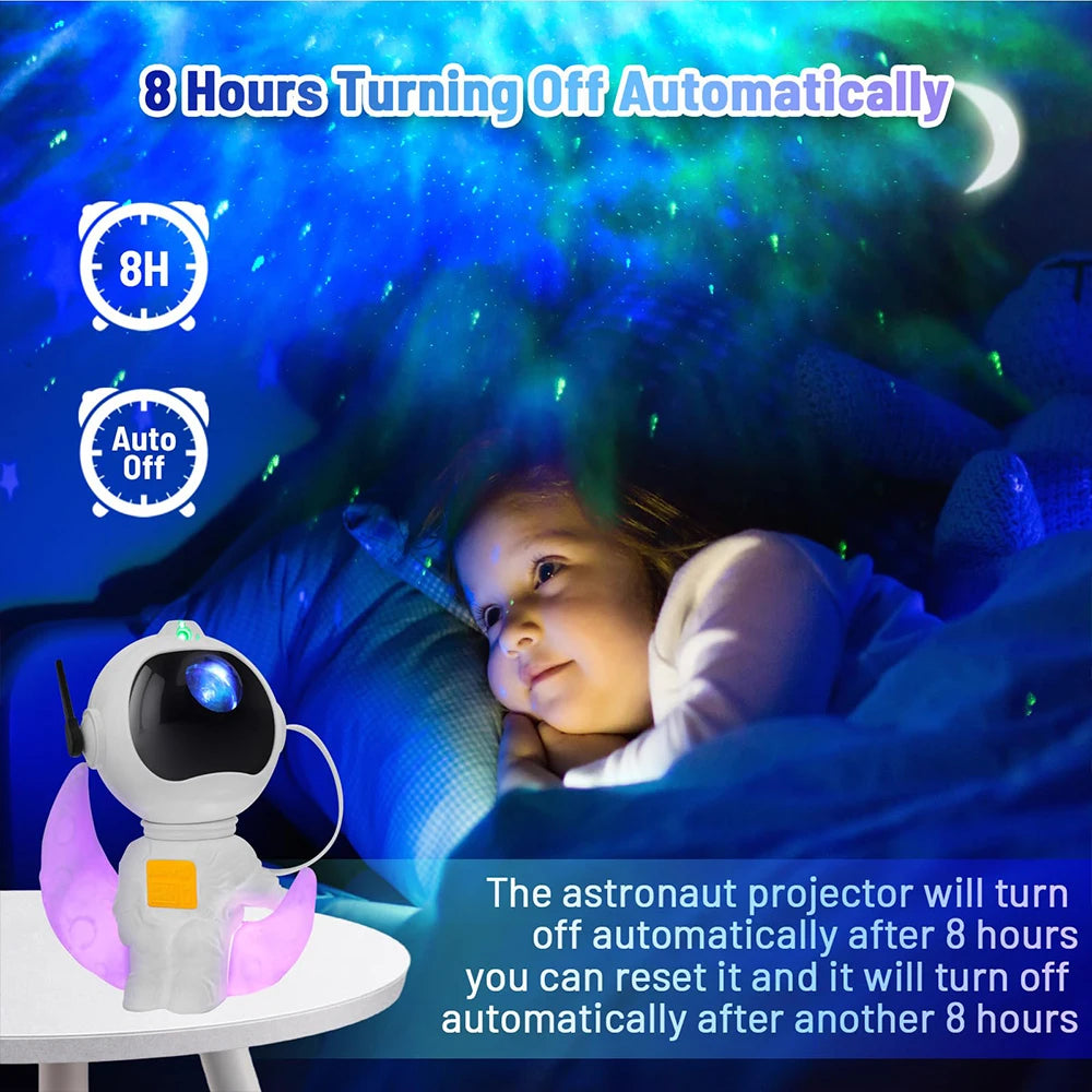 Astronaut Galaxy Night Light – Star Projector Nebula Ceiling Lamp for Bedroom