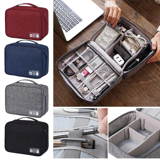 Travel Cable Storage Case & Electronics Organiser Bag