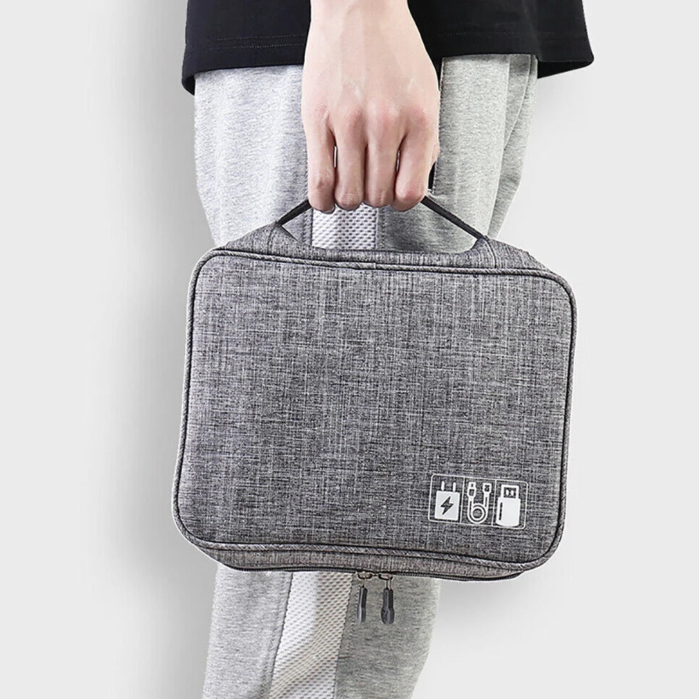 Travel Cable Storage Case & Electronics Organiser Bag