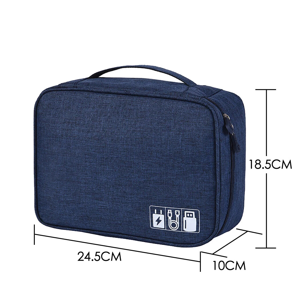 Travel Cable Storage Case & Electronics Organiser Bag
