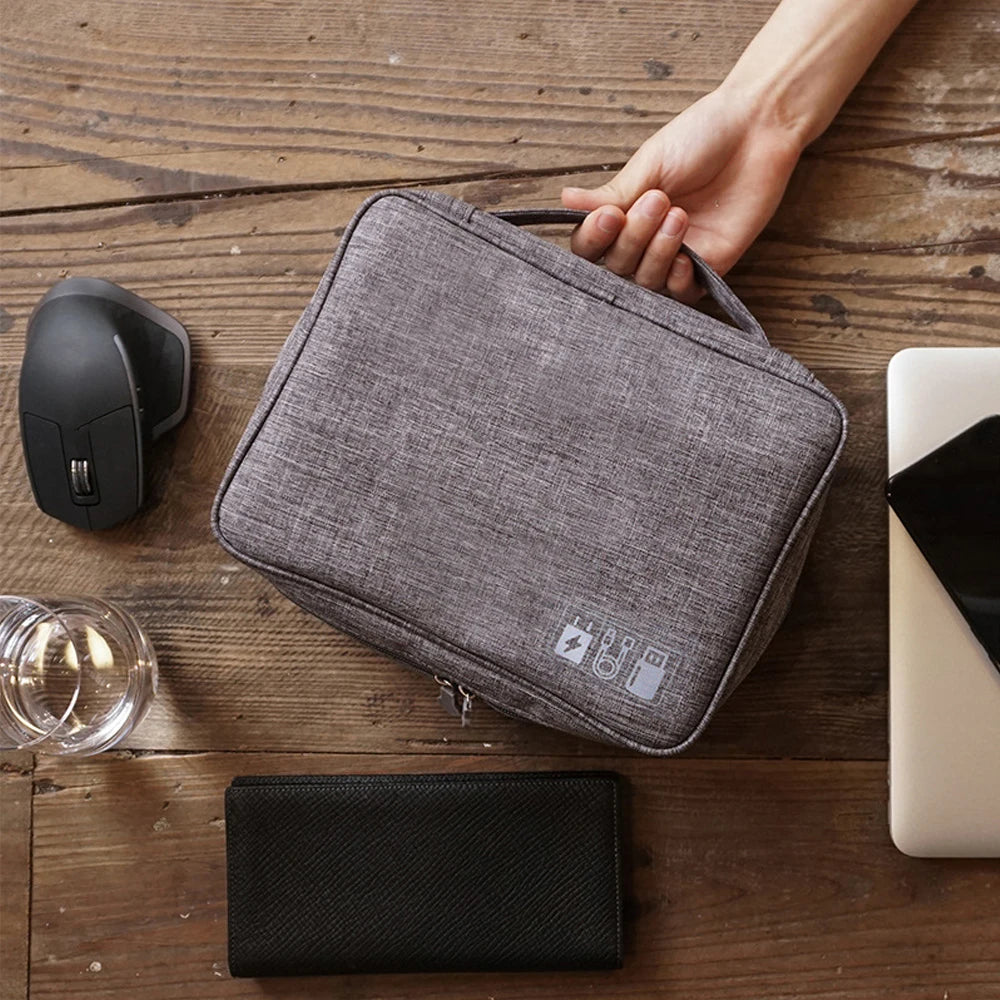 Travel Cable Storage Case & Electronics Organiser Bag