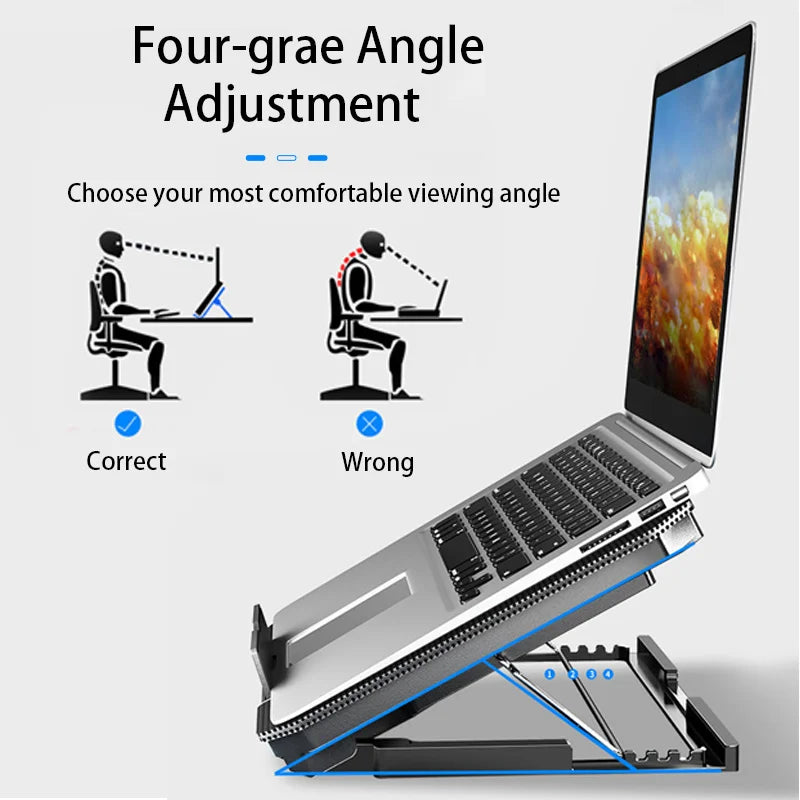 Gaming Laptop Cooling Pad – Adjustable Speed, Dual USB, 12–16"