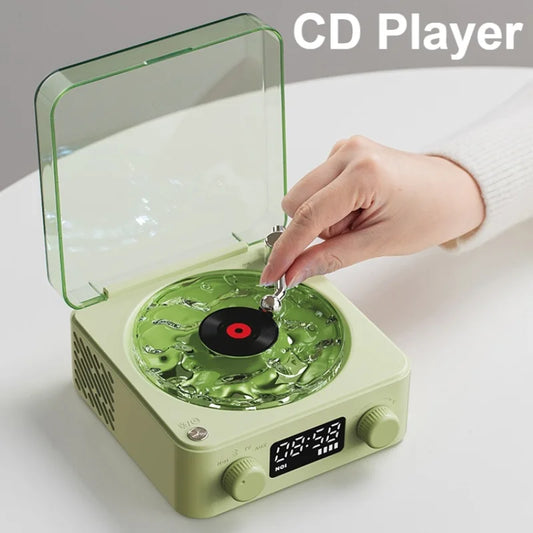 Vinyl Turntable Bluetooth Speaker with White Noise & RGB Light
