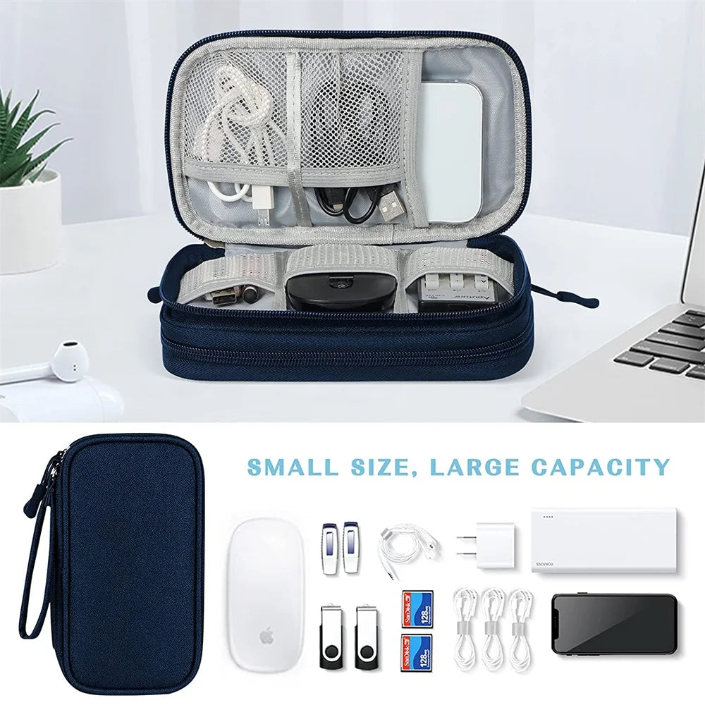 Waterproof Double-Layer Electronics Travel Organiser