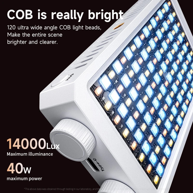 40W Handheld LED Fill Light 2800K-9000K for Photography & Video