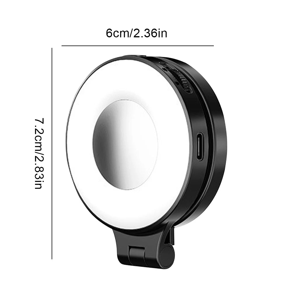 Magnetic LED Beauty Light with Mirror for Phone & Live Streaming