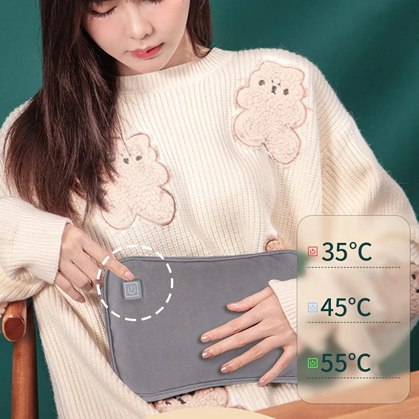 USB Rechargeable Graphene Hot Water Bag & Hand Warmer – Adjustable Temperature