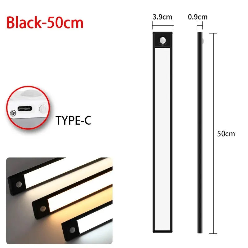USB Rechargeable LED Motion Sensor Under Cabinet Light – 50cm