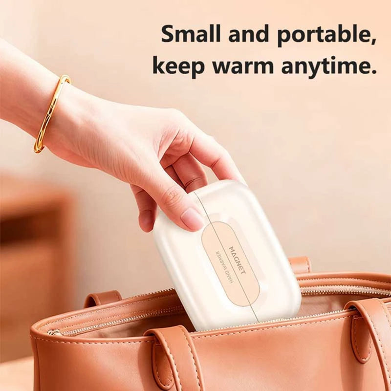 2-in-1 Magnetic Hand Warmer & Power Bank with Digital Display