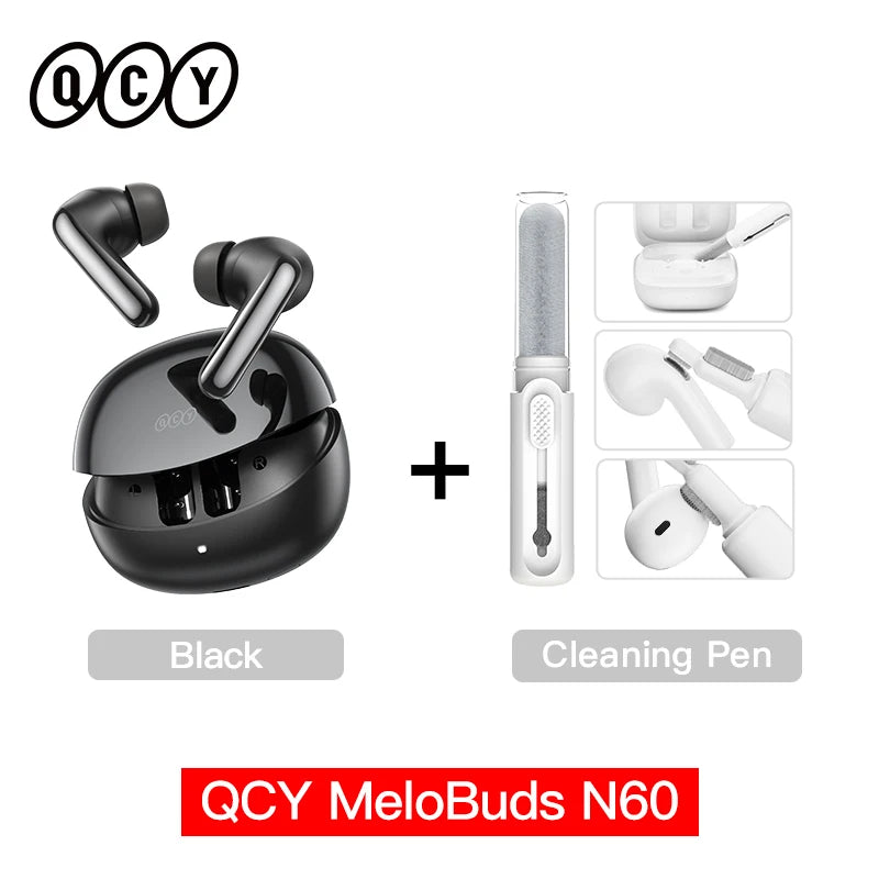 QCY MeloBuds N60 ANC Wireless Earbuds – Bluetooth 6.0, 45Hr