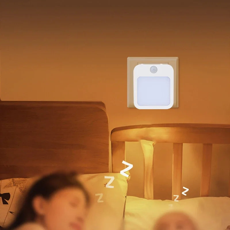 Motion Sensor Plug-In LED Night Light for Bedroom & Bedside