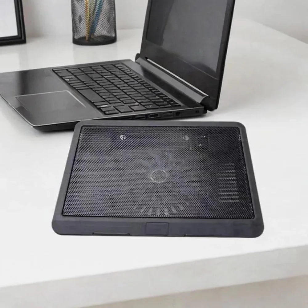 Portable Laptop Cooling Pad with USB & LED – Metal Mesh