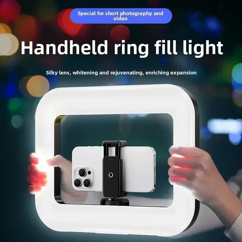 Portable Handheld Ring LED Light for Mobile Live Streaming & Selfies