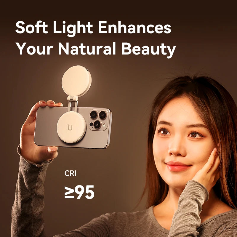 Ulanzi LM19 Bi-Colour MagSafe LED Light & Phone Stand for iPhone