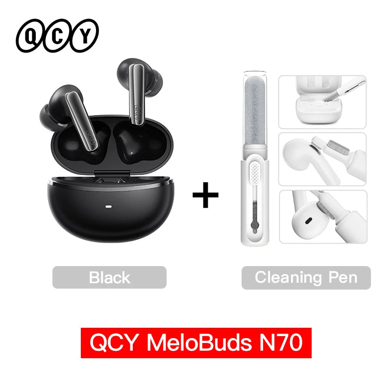 QCY MeloBuds N70 Adaptive ANC Earbuds – -56dB, 50Hr