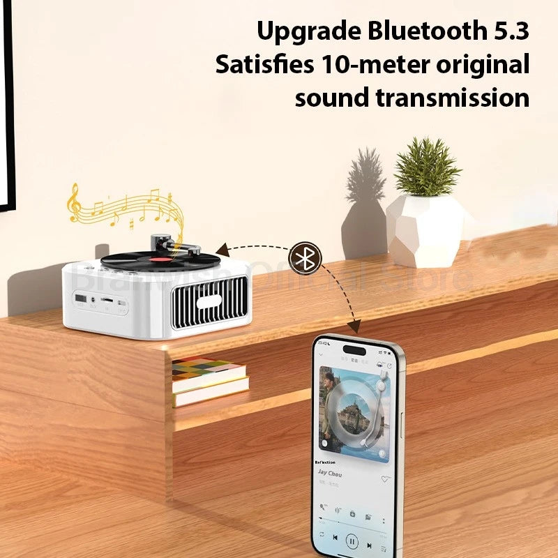 5W Vinyl Retro Bluetooth Speaker – Home Décor & Gift