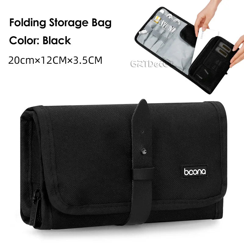Multifunctional Electronics Accessories Organiser Bag – Cable, HDD & Earphone Storage