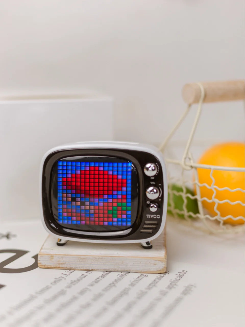 Divoom TIVOO Pixel TV Bluetooth Speaker with App Control & Alarm Clock