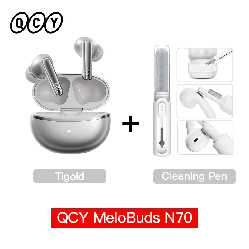 QCY MeloBuds N70 Adaptive ANC Earbuds – -56dB, 50Hr