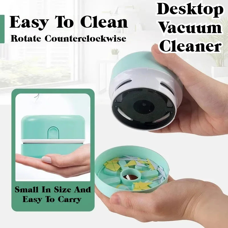 Silent Mini Desktop Vacuum Cleaner – Keyboard & Office Gift