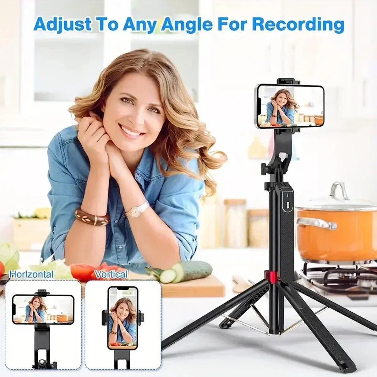 Portable Camera Tripod with Wireless Remote for Video & Live Streaming