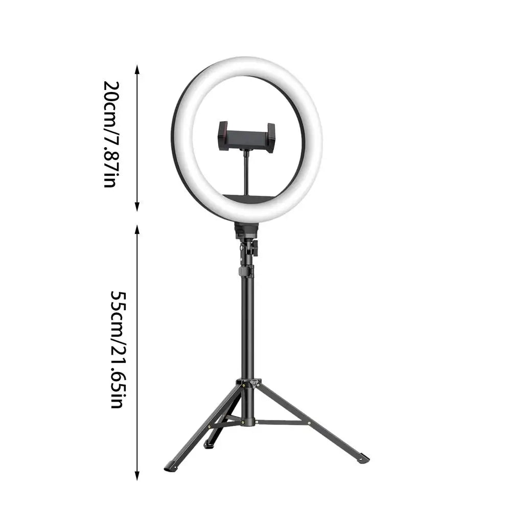 Dimmable RGB Ring Light with 2.1m Stand for Studio & Video