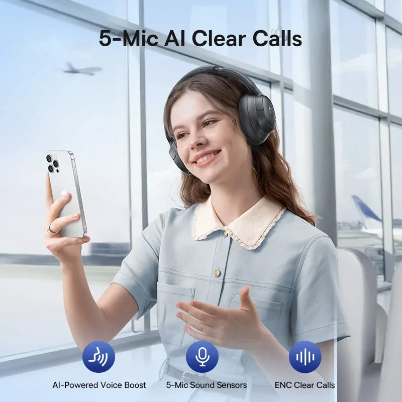 Baseus EH10 ANC Wireless Headphones – 80Hr, LDAC Hi-Res Audio
