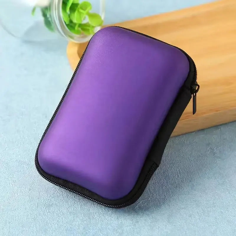 Portable Travel Cable Organiser Bag – Zipper Storage for Earphones & Chargers