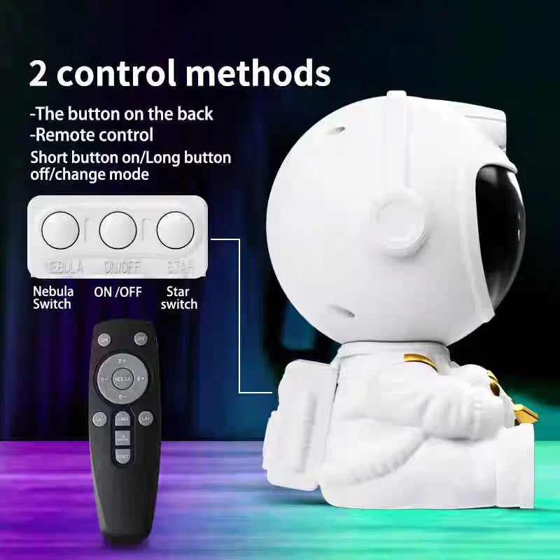 Astronaut Galaxy Projector – Starry Nebula Night Light for Home & Bedroom