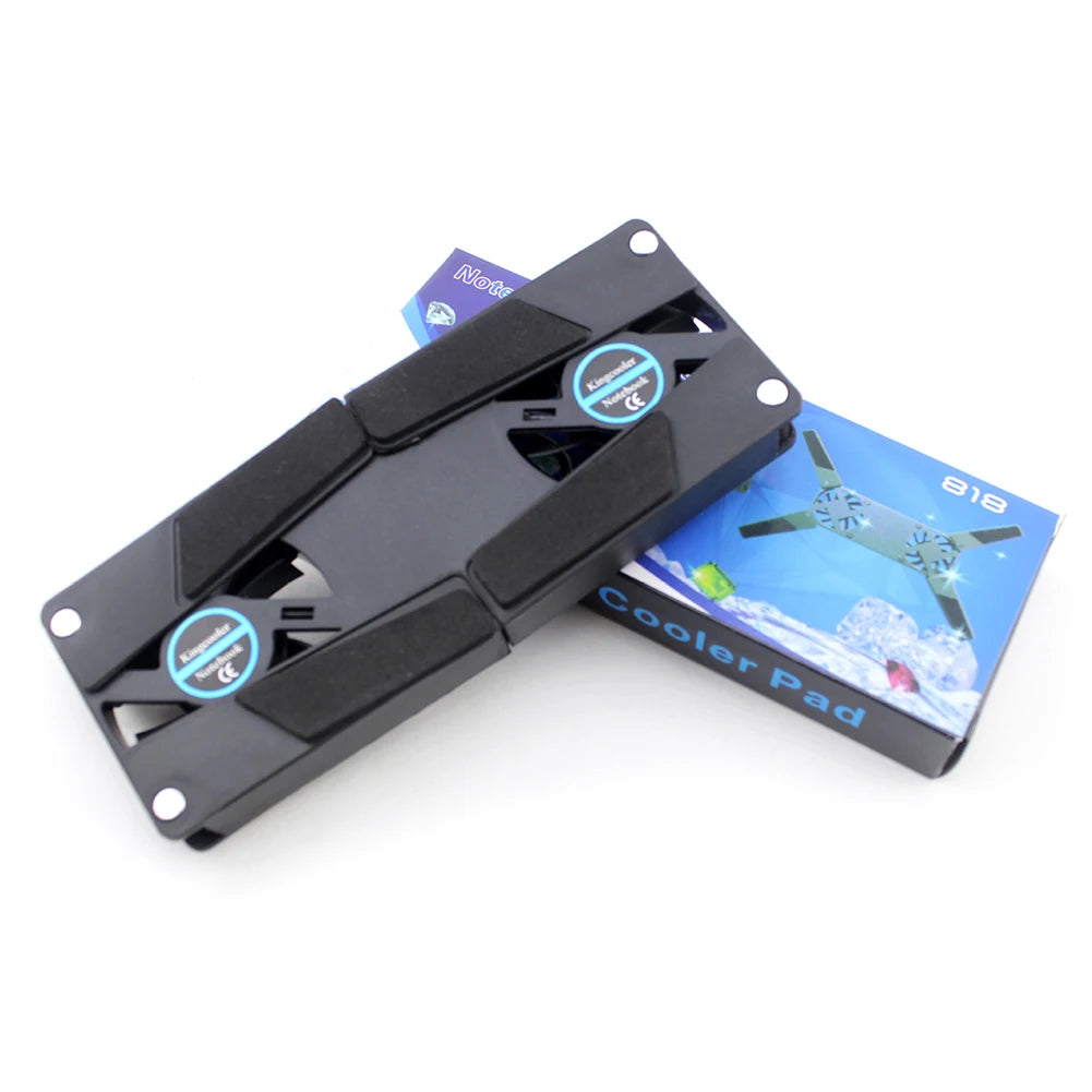 Foldable Laptop Cooling Pad – Dual USB Fans for 7–15 Inch Laptops