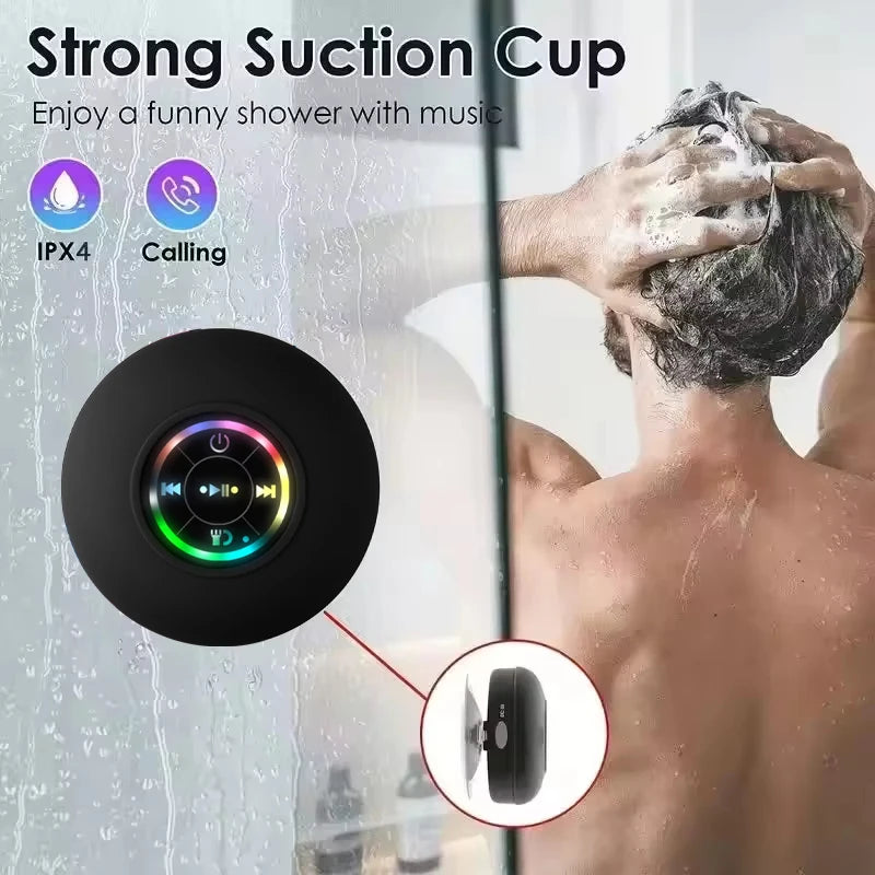 Portable Waterproof Bluetooth Speaker with LED Light