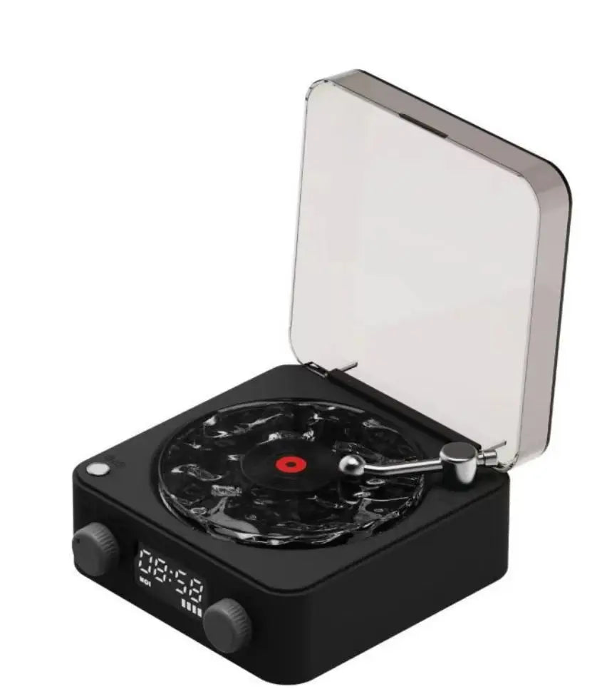 Vinyl Turntable Bluetooth Speaker with White Noise & RGB Light