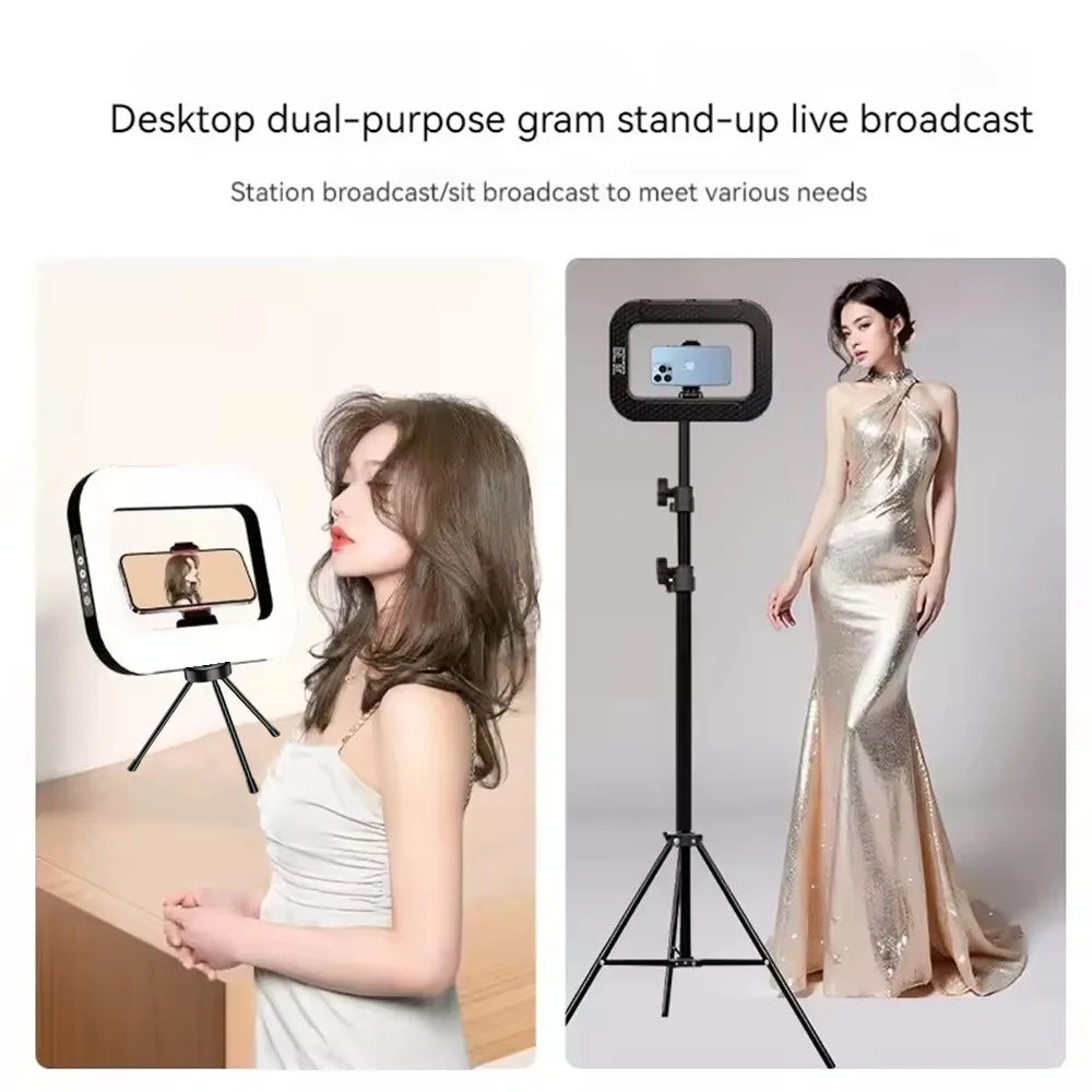 Rechargeable Handheld Ring LED Fill Light for Live Streaming & Photography