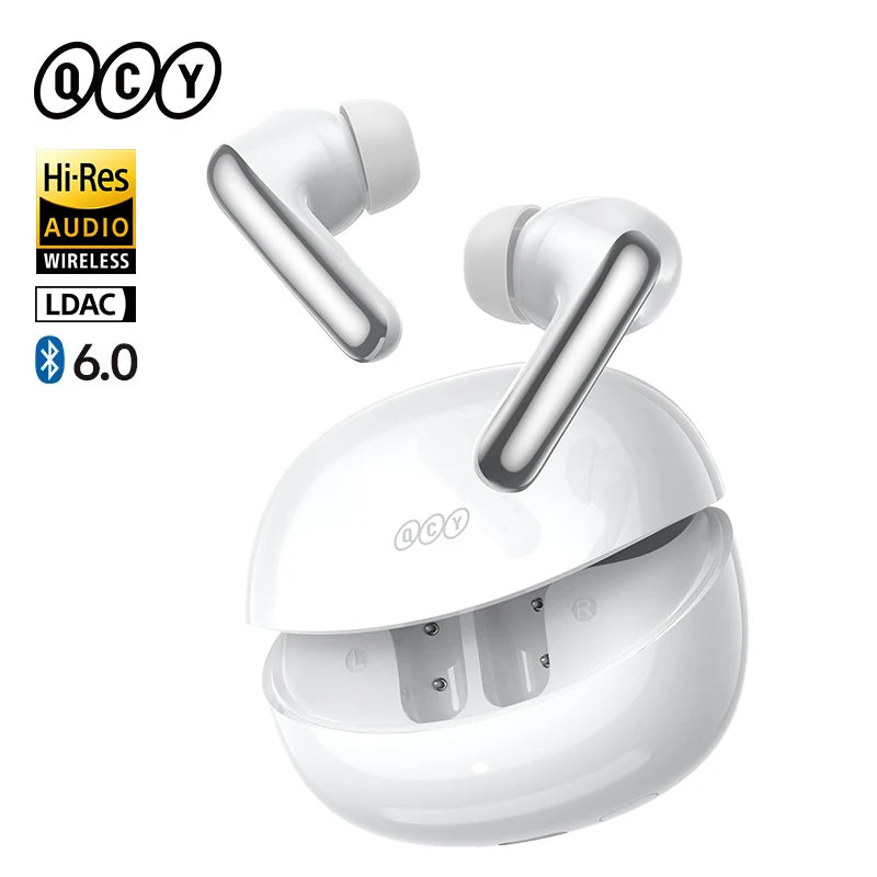 QCY MeloBuds N60 ANC Wireless Earbuds – Bluetooth 6.0, 45Hr