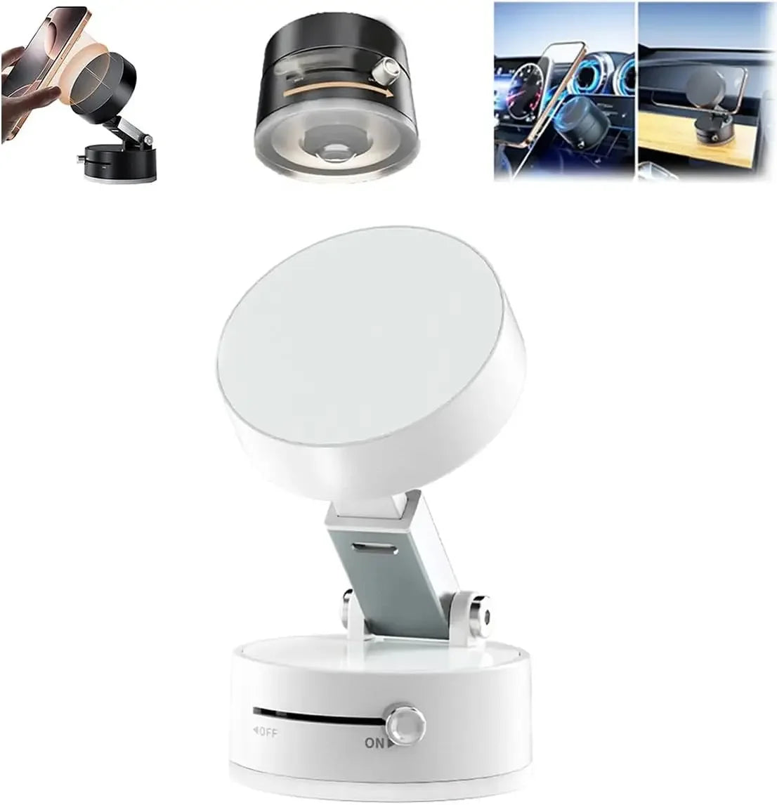 Magnetic Foldable Phone Holder for Car, Home & Gym