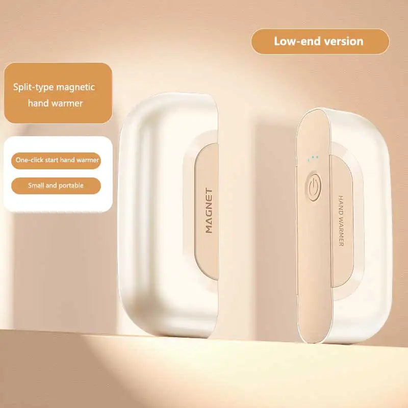 2-in-1 Magnetic Hand Warmer & Power Bank with Digital Display