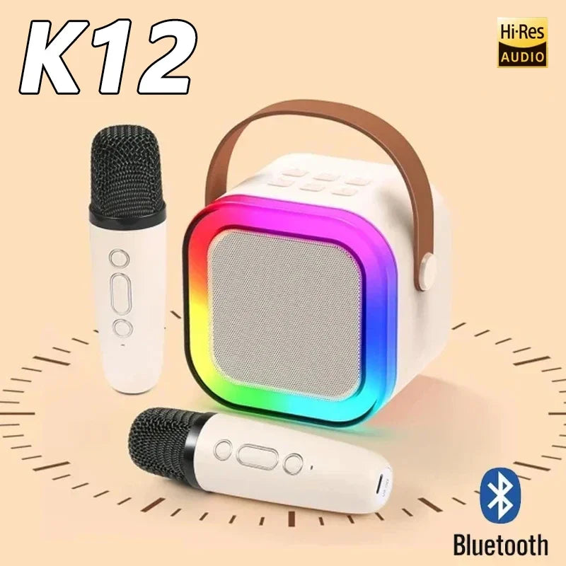 K12 Karaoke Machine with Wireless Microphones & RGB Lights