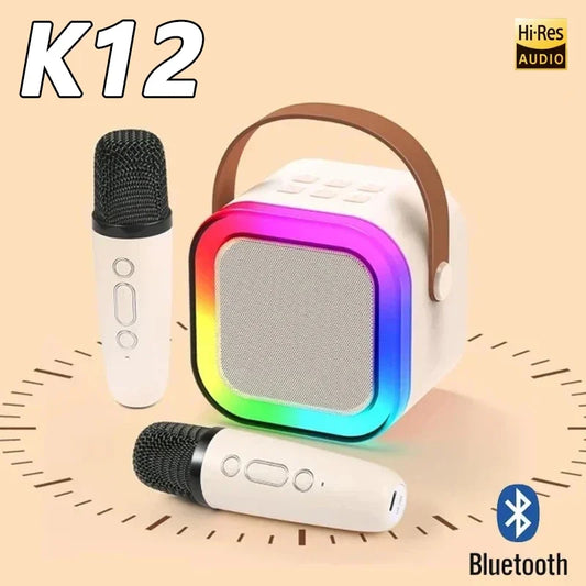 K12 Karaoke Machine with Wireless Microphones & RGB Lights