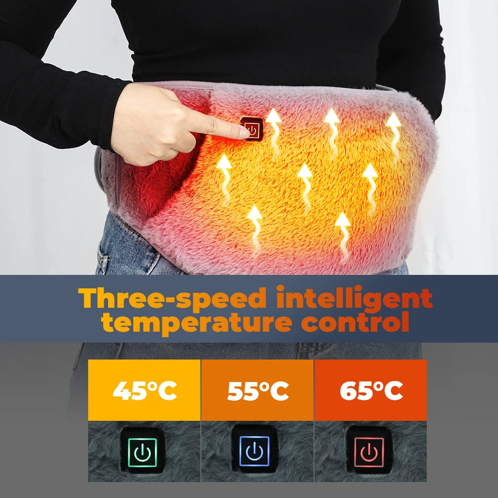 USB Rechargeable Electric Heating Pad – 3-Level Abdominal & Hand Warmer