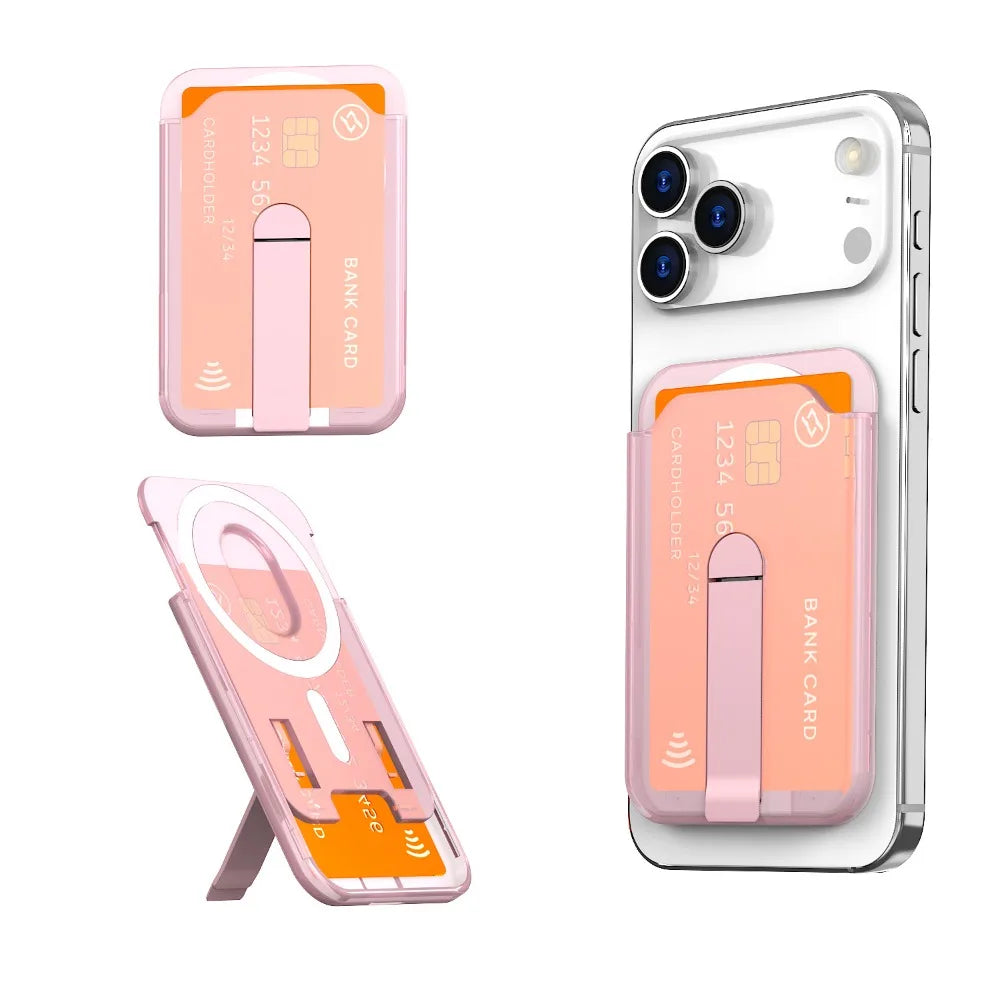 MagSafe Magnetic Wallet Case & Phone Stand for iPhone 15, 16 & 17 Pro Max