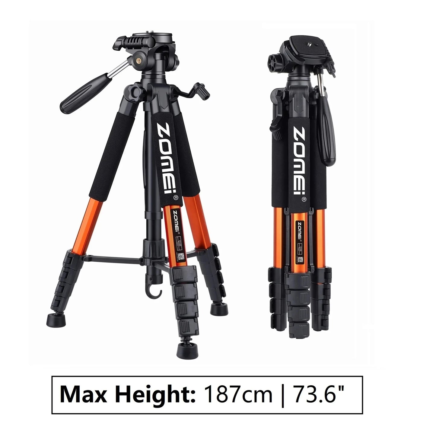 Zomei 187cm Aluminium Tripod for DSLR & Smartphones