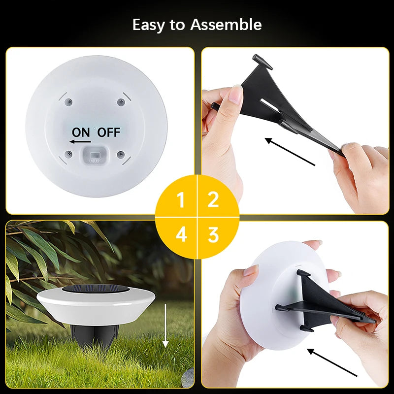 Solar Garden Ground Lights – 14 LED Waterproof IP65
